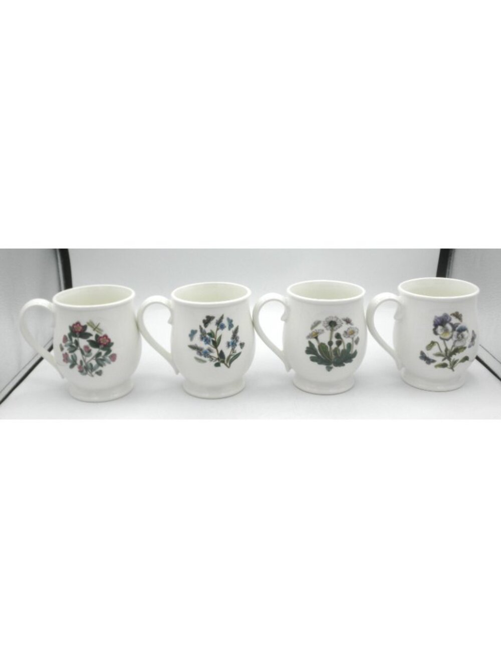 Portmeirion Botanic Garden 14 Ounce Bristol Mugs Set of 4 Assorted Flowers - Picture 3 of 15